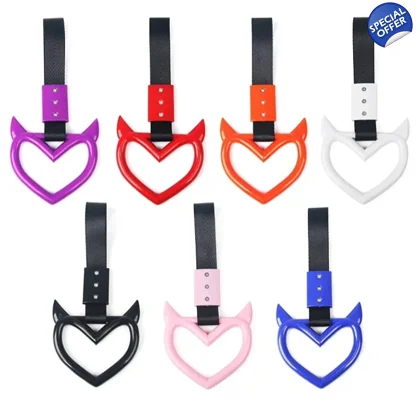 Devil Heart Tsurikawa Car Hanger - Pick Your Colour