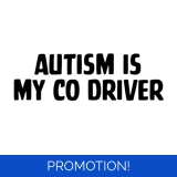 Autism Is My Co Driver Large Sticker