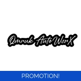 Qmruk AutoWorX Outline Signature Sticker