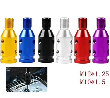 Aluminum Universal Gear Shift Adaptor M10x1.5, M12x1.25