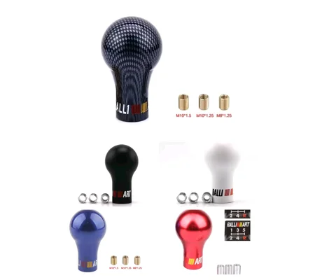 Ralliart Resin Gear Shifter Knobs With Adaptors