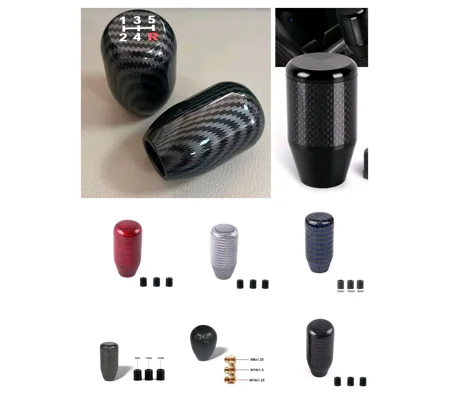 Carbon Style Gear Shifter Knobs With Adaptors