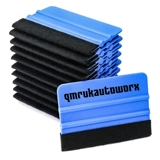 Qmruk Autoworx Felt Edge Squeegee Blue