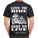 Live To Ride Motorcycle T Shirt