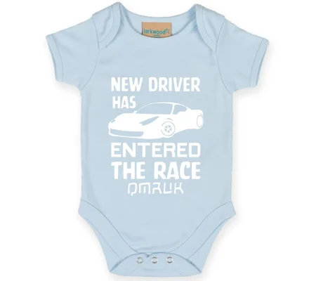 New Driver Entered The Race Baby Short Sleeve Suit