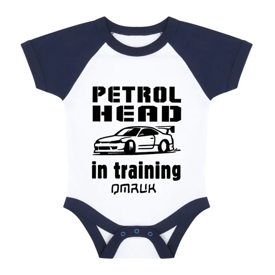 Petrolhead In Training Baby Short Sleeve Suit