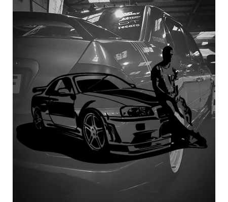 Paul Walker R34 Skyline Sticker