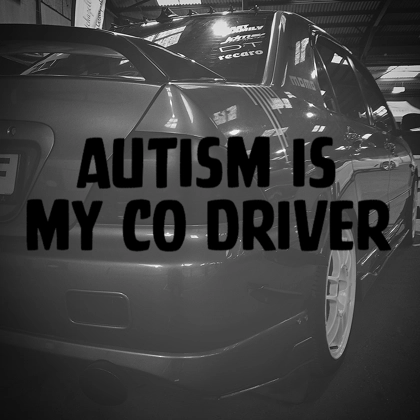 Autism Is My Co Driver Sticker
