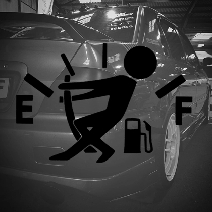 Fuel Gauge Empty Guy Sticker