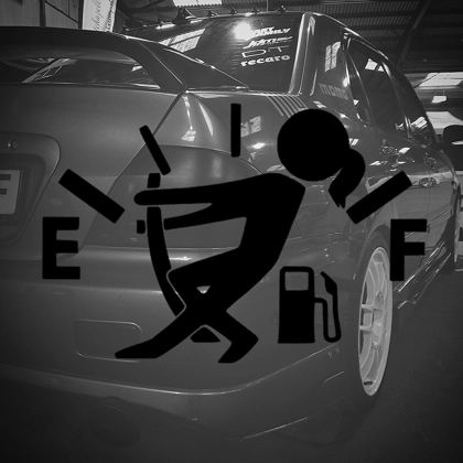 Fuel Gauge Empty Girl Sticker