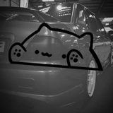 Peeking Bongo Cat JDM Tuning Sticker Peeking Bongo Cat JDM Tuning Sticker