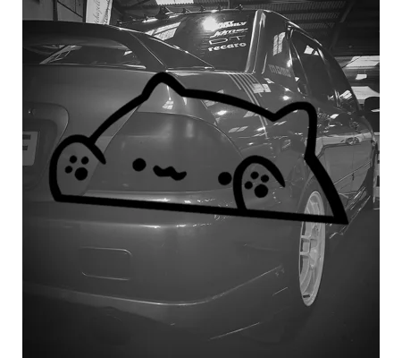 Peeking Bongo Cat JDM Tuning Sticker