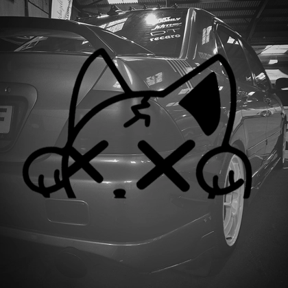 Maneki-Neko Xx Eye Cat JDM Tuning Sticker