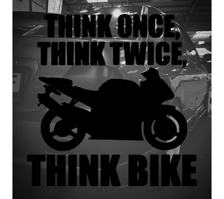 Think Once, Think Twice, Think Bike Sticker
