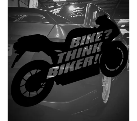 Bike Think Biker Sticker