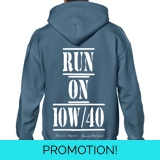 Run On 10W/40 Motor Oil Dark Blue Hoodie