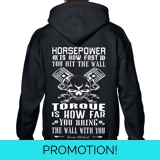 Horsepower Torque Black Hoodie
