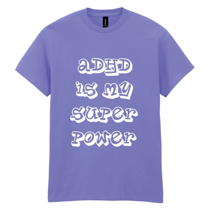 Kids Purple Blue ADHD Is My Superpower T Shirt