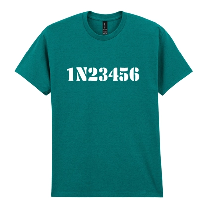 1N23456 Motorcycle Green Tee