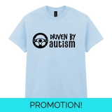 Driven By Autism Light Blue Tee