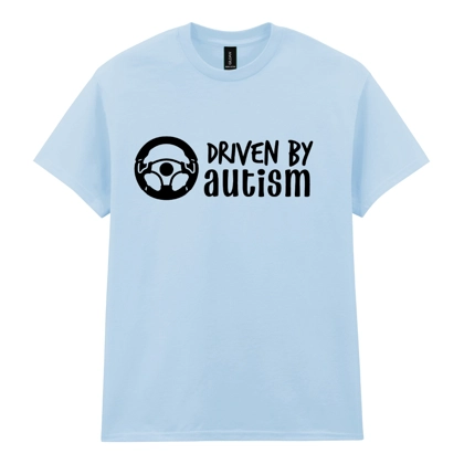 Driven By Autism Light Blue Tee