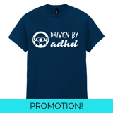 Driven By ADHD Navy Blue Tee