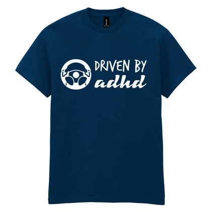 Driven By ADHD Navy Blue Tee