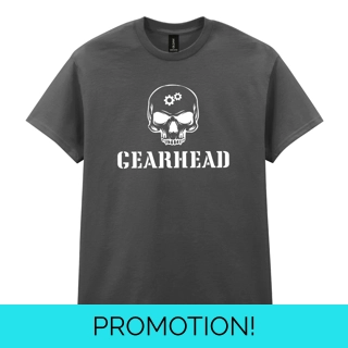 Gearhead Dark Grey Tee