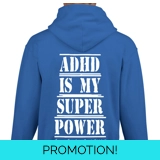 Kids Blue ADHD Is My Superpower Hoodie