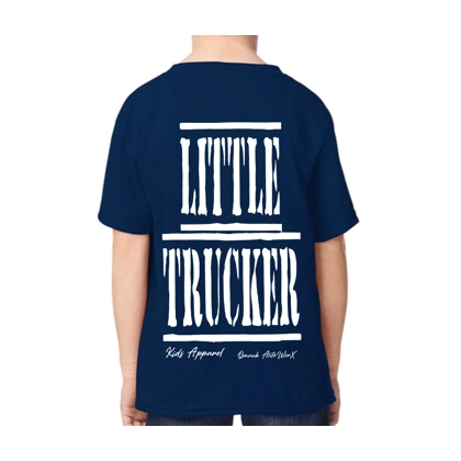 Kids Navy Blue Little Trucker Tee