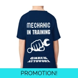 Kids Navy Mechanic In Training Tee