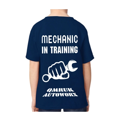 Kids Navy Mechanic In Training Tee
