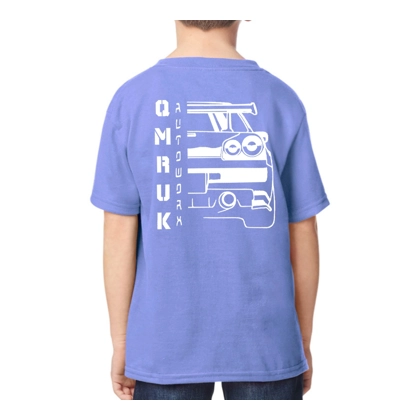 Kids Purple Blue Qmruk AutoWorX R34 Skyline T Shirt