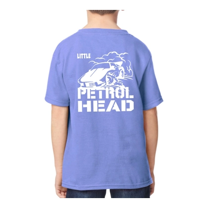 Kids Purple Blue Little Petrolhead Tee