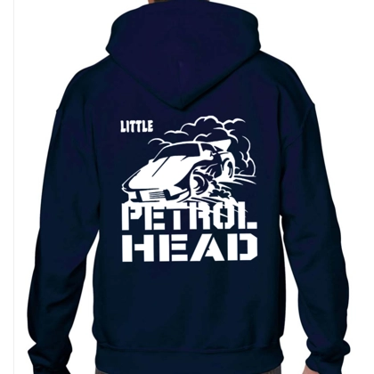 Kids Navy Blue Little Petrolhead Hoodie