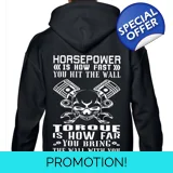 Horsepower Torque Black Hoodie Horsepower Torque Black Hoodie