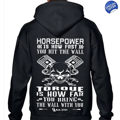 Horsepower Torque Black Hoodie
