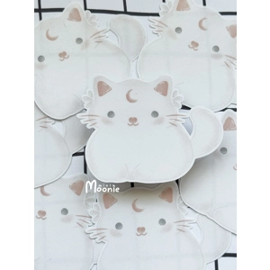 Cute White Cat Sticker