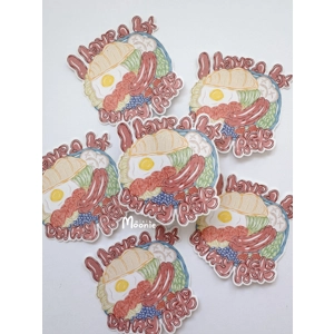 I have a lot on my plate Sticker