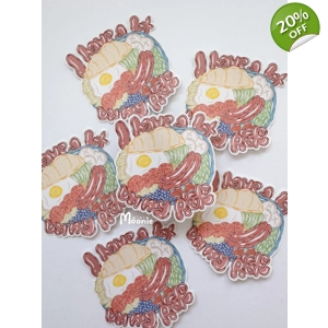 I have a lot on my plate Sticker