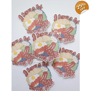 I have a lot on my plate Sticker