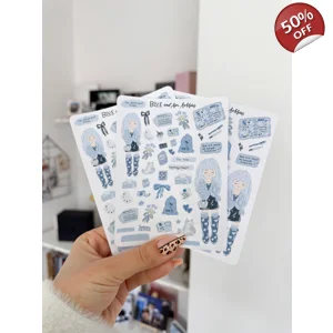 Blue and her hobbies Sticker Sheet