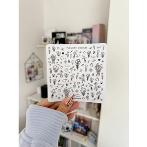 Flowery Doodle Sticker Sheet