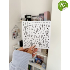 Flowery Doodle Sticker Sheet