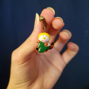 snowman clip-on earring snowman clip-on earring