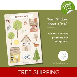 Town Sticker Sheet