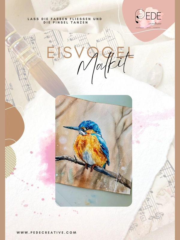 DIY-Malkit "Eisvogel" Physisch – Aquarellkunst zum Selbermachen