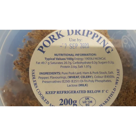 Sadlers Pork Dripping