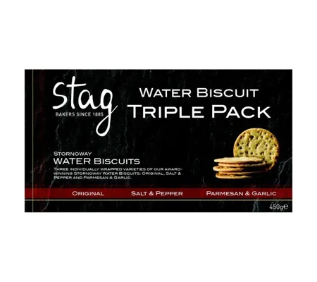 Stag Variety Pack Water Biscuits (450g)