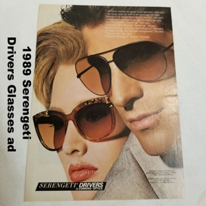 1989 Serengeti Drivers Glasses ad